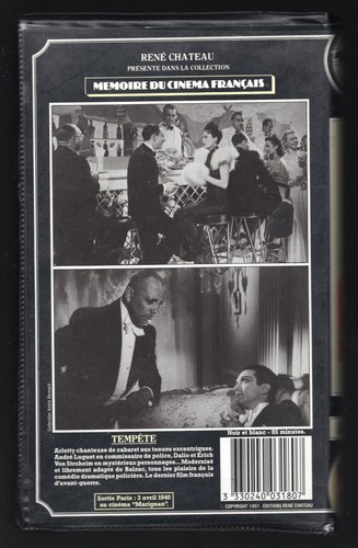 VHS RENÉ CHATEAU ★ Tempete - Arletty, Dalio, Ducaux ★ RARE - Picture 2 of 3