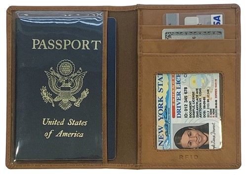 Leder RFID Reisepass Geldbörse Etui - Bild 7 von 99