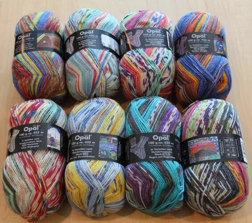 Opal Sock Yarn Hundertwasser #2 full set 8 skeins 4ply 100g 75% wool 25% nylon - Picture 1 of 1