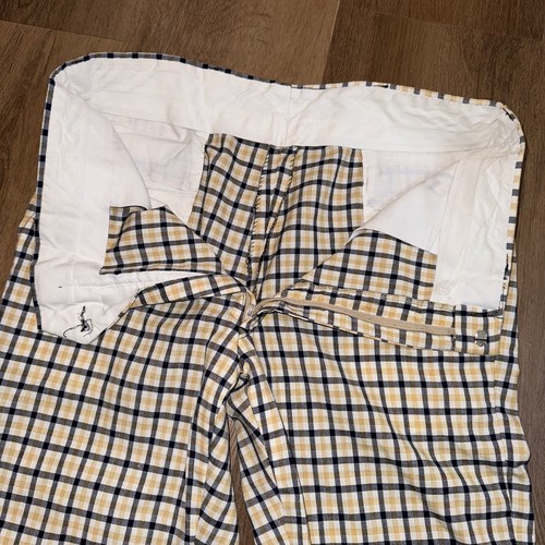 Vtg 60s 70s Sears Pants Disco Plaid Wide Flare Leg Old Man Golf Mod Mens 35 30 - Picture 6 of 15
