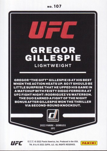 2022 UFC PANINI DONRUSS BASE SINGLE TRADING CARDS (NO.1-200)-PICK YOUR OWN CARDS - Bild 215 von 399