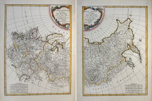 Pair of Maps of Empire Russia by Rigobert Bonne: (1) Occidentale (2) Orientale - Picture 2 of 8