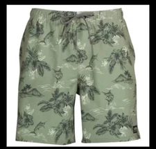 Salt Life Live Salty Elastic Drawstring Ohana Shorts Size L Green Live Salty NWT