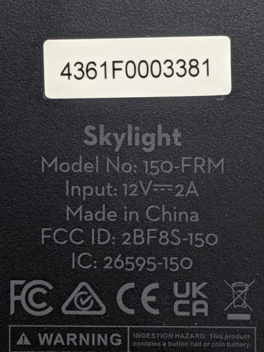 Skylight Frame 15" Touchscreen WiFi Digital Picture Frame Black 150-FRM | C56DS - Picture 6 of 13