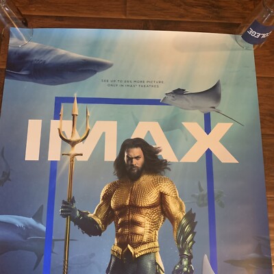 AQUAMAN 2018 RARE IMAX Original D/S Movie Poster 27x40 Jason Momoa