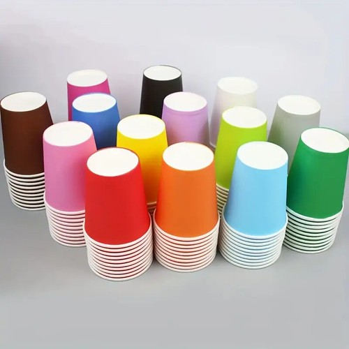 Solid Colours Disposable Party Cups 9oz for Wedding Birthday Tableware Catering - Bild 3 von 41