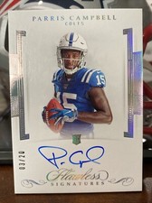 2019 Panini Flawless Signatures Parris Campbell On Card Auto RC /20
