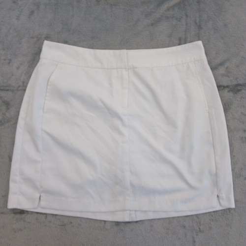 Izod Golf Skort Größe 10 weiß kurze Taschen Schlitz