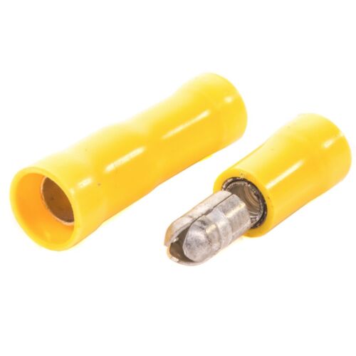 200x 5mm MALE FEMALE YELLOW BULLET CONNECTION TERMINAL Crimp Wiring Electrical - Afbeelding 1 van 5