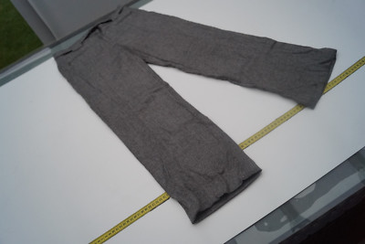 NUOVO Donna Ex New Look SENAPE Sacchetto di carta Gamba Larga con Cintura Crop Pantaloni Taglia 12-14