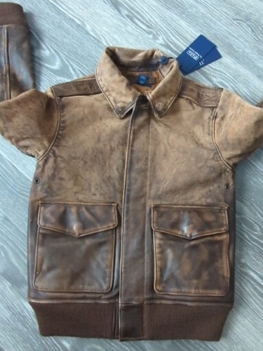 Jungen Ralph Lauren echte Distressed Rindslederjacke Alter 8 Jahre - Bild 3 von 16