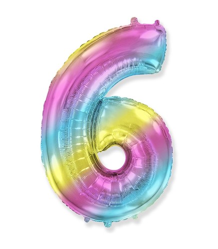 Palloncino numero Mylar 35 cm Multicolor gigante pallone festa - Foto 8 di 11