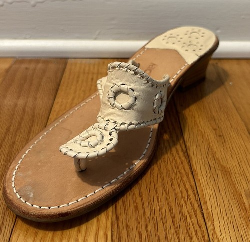Sandali donna Jack Rogers Navajo in pelle bianca misura 8,5M - Foto 15 di 22