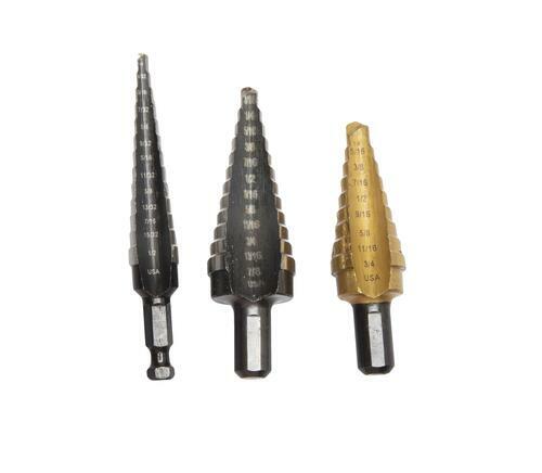 Irwin 15504 3 Stück Titan Schlag Stufenbohrer #1 #3T #4 KOSTENLOSER VERSAND - Bild 2 von 3