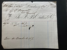 1874 Oates & Co Dewsbury bill advice
