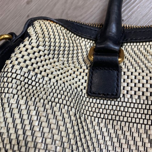 Marc by Marc Jacobs Werdie Weavie White Black Satchel Bag  - Picture 15 of 17