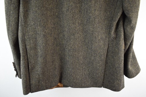 BARBOUR Brown Tweed Blazer Jacket size 52 Mens Button Up Pure New Wool Vintage - Picture 11 of 11