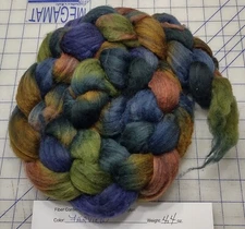 Superwash Merino Nylon Combed Top Roving Hand Painted Spin Sock Blend Fair View
