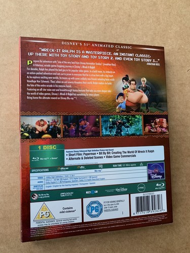 Wreck-it Ralph Blu Ray Disney Classic With O-Ring Slipcase New & Sealed - Picture 2 of 5