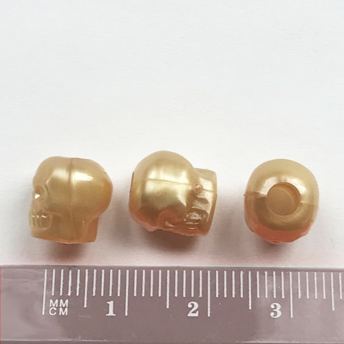 Schädel Perlen Gold Perle großes Loch Pony Perlen Made in USA - Bild 2 von 3