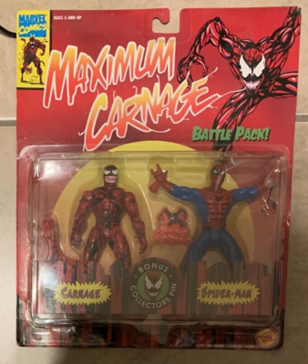 Maximum Carnage Spider-man 2 figure set w/ Bonus Pin NEW Factory
