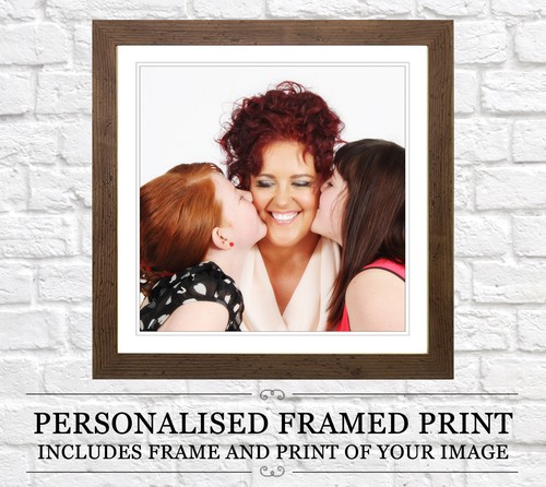 Your PHOTO on 18X18IN PERSONALISED print LARGE FRAME-BLACK-OAK-WALNUT - Picture 2 of 6