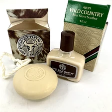 Avon Wild Country Shower Soap On A Rope 6 Oz + After Shave Soother 4 fl oz SET