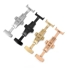 Stainless Steel Butterfly Buckle Watch Band Clasp 16mm-22mm Deployment Clasp USA