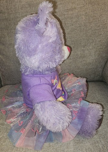 Build A Bear Disney 16" Anna Frozen BABW Teddy Purple Sparkle Plush T-Shirt Tutu - Picture 4 of 11