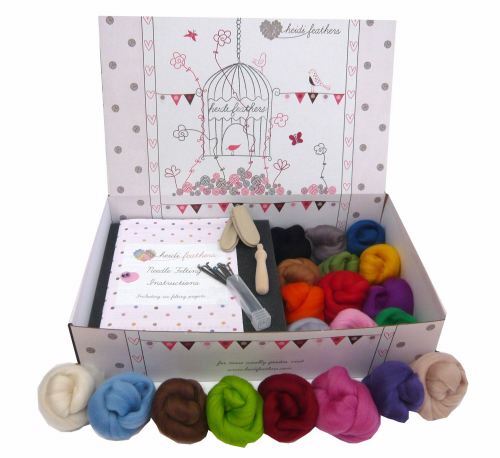 Heidifeathers® verpackt Nadelfilzwollsets - Nadeln, Matte, Anleitung, Geschenk - Bild 13 von 14