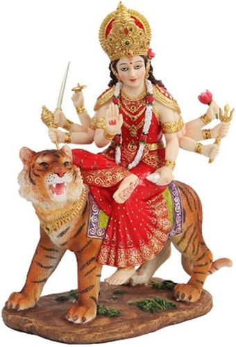 PTC 8.5 Inch Durga Mythological Indian Hindu Goddess Statue Figurine - 第 1/1 張圖片