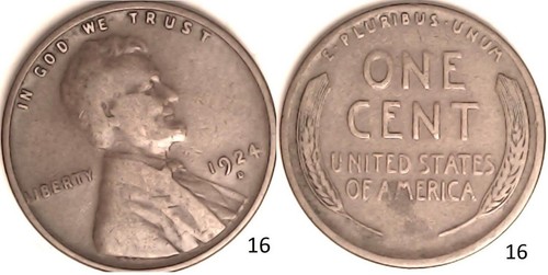 1924 D Lincoln Wheat Cent Rotated Dies - ERROR - Picture 4 of 16