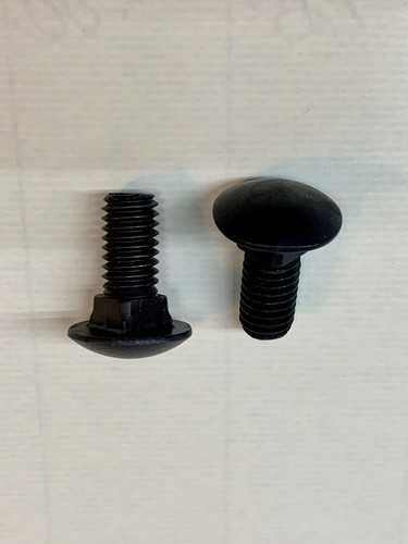 (25) 7/16-14 X 1 Carriage Bolt Plain Black square neck hold down screw 7/16" 1" - Picture 4 of 4