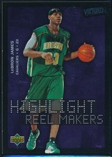 2003-04 UPPER DECK VICTORY LEBRON JAMES HIGHLIGHT REEL MAKERS ROOKIE CARD #222