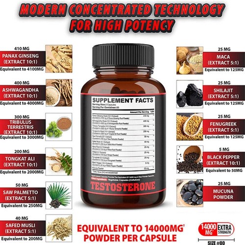 Bcuelov Booster Anabolizzante e Costruttore Muscolare, 120 Capsule - Foto 6 di 10