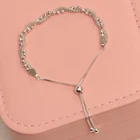 925 Sterling Silver Popcorn Coreana & Box Chain Bolo Bracelet for Women 10 IN