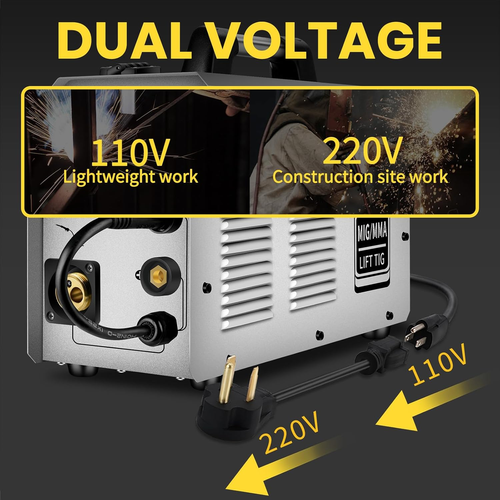 Soldadora de doble voltaje 4 en 1 Mig/Mag/Lift Tig/Stick 110/220V con - Imagen 3 de 7