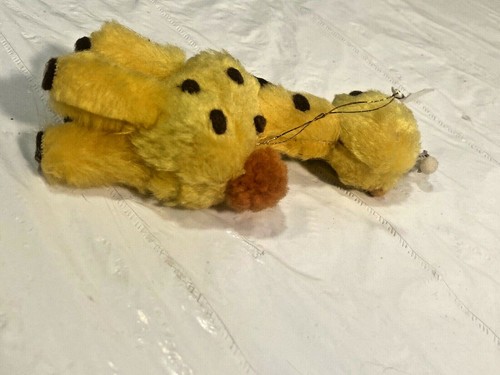 Vtg 5" Plush Yellow & Brown Spotted Giraffe Holiday Christmas Ornament - Picture 4 of 6