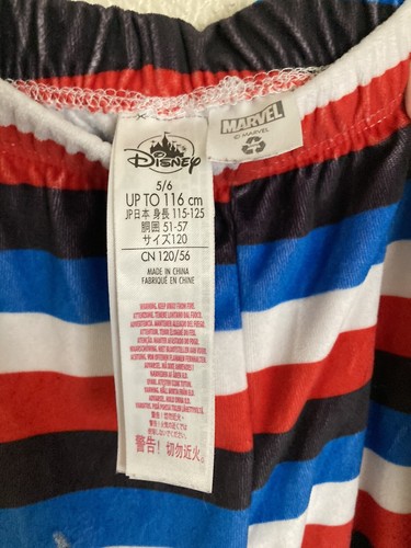 Disney Marvel Red White Blue Spider-Man Fleece Pajamas 2 Piece Size 5 6 - Picture 10 of 10