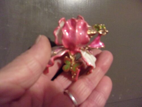 broche; flor grande con hada~~exc. estado sin usar. kirks folly? sin firmar.