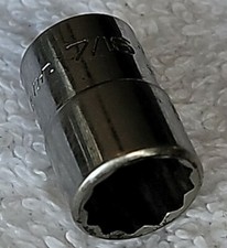 Snap-on TMD14 1/4" Drive 12 Point 7/16" SAE Shallow Chrome Socket usa
