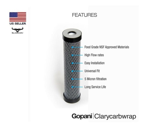 4 pack 10"x2.5" Whole House Water Replacement Filter 5 Micron 15,000 Gallon Life - Picture 7 of 12