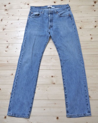 Pantalón vaquero hombre Levi's 501 W33 L34 corte recto destruido I329