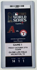 2023 MLB WORLD SERIES 10/22 Replica Ticket - Diamondbacks @ Texas Rangers GAME 1