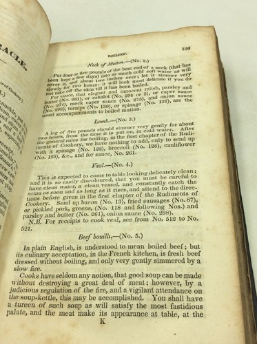 THE COOK'S ORACLE by William Kitchiner - 1833 - Leather - Vintage 1833 COOKBOOK - Picture 6 of 9