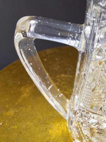 Fyen's Glassworks Pressed Glass Jug (Pitcher/Creamer) 4"H - Picture 5 of 14