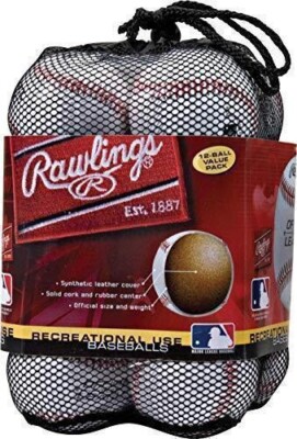 12 Rawlings Official League Recreational Baseballs dozen