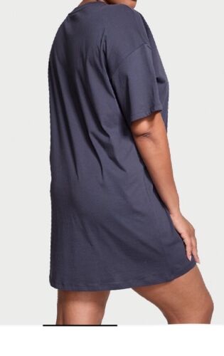 Victoria’s Secret leichtes Baumwoll Sleepshirt Schlafkleid M / L grau - Bild 2 von 4