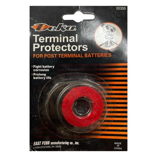 Deka #01253 2 Piece Black & Red Battery Top Post Terminal Protectors Set - Picture 2 of 7