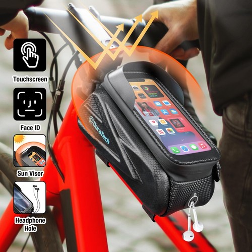 DURATECH Bike Phone Front Frame Bag Waterproof Bike Phone Bag W/TPU Touch Screen - Picture 9 of 15